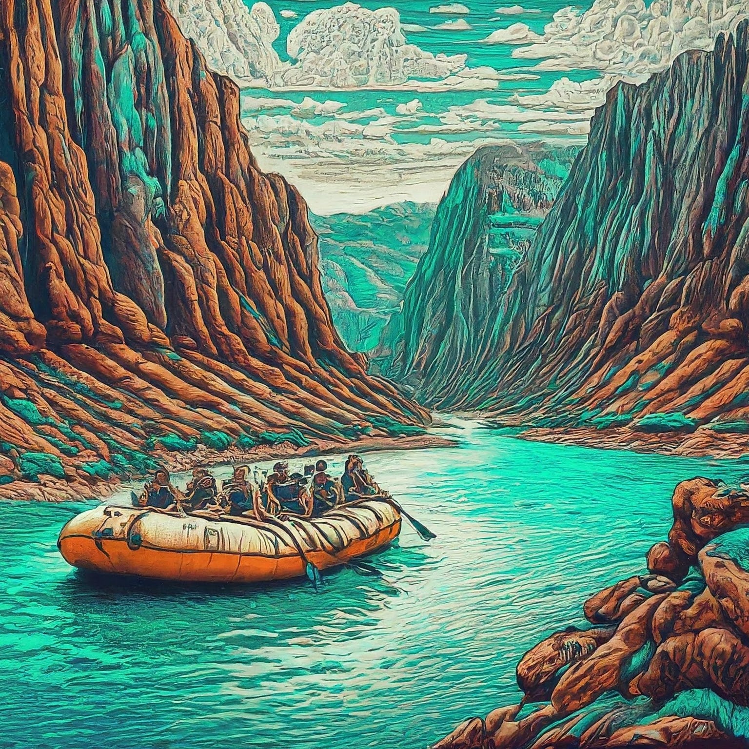 John Wesley Powell The Father of Whitewater River Rafting Alternative Art Covers (5)